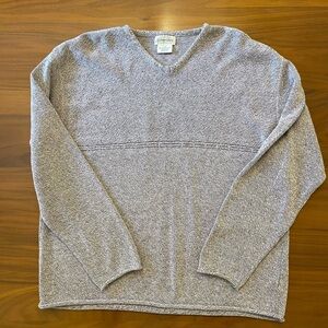 Vintage St. John’s Bay Men's Gray V-Neck Sweater